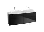 Villeroy und Boch Finion Waschtischunterschrank G84100PD 160x60,3cm, Emotion, Abdeckplatte white matt, Black matt lacquer