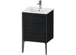 Duravit XViu Waschtisch-Unterschrank XV44590B216 51x42x59,4cm, 2 Auszüge, stehend, schwarz matt, Eiche schwarz