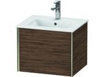 Duravit XViu Waschtisch-Unterschrank XV42150B121 51x42x40cm, 1 Auszug, wandhängend, champagner matt, nussbaum dunkel