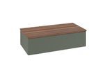 Villeroy und Boch Antao Waschtisch-Unterschrank L40102HL 100x26,8x50cm, Waschbeckenplattenfarbe warm walnut, leaf green matt lacquer