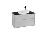 Villeroy und Boch Finion Waschtischunterschrank G88200GJ 100x60,3cm, Emotion, Abdeckplatte black matt, Light grey matt
