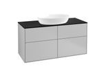 Villeroy und Boch Finion Waschtischunterschrank FA3200GJ 120x60,3cm, Abdeckplatte black matt, Light grey matt