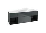 Villeroy und Boch Finion Waschtischunterschrank GD01PHHG 120cm, Abdeckplatte white matt, Emotion, Regale Glossy black lacquer, Midnight Blue Matt Lacquer