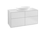 Villeroy und Boch Finion Waschtischunterschrank FA3100MT 120x60,3cm, Abdeckplatte white matt, White matt lacquer