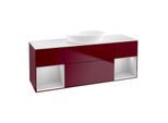 Villeroy und Boch Finion Waschtischunterschrank FD01GJHB 120cm, Abdeckplatte white matt, Regale Light grey matt lacquer, Peony Matt