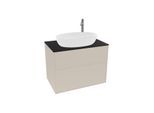 Villeroy und Boch Finion Waschtischunterschrank G87200HH 80x60,3cm, Emotion, Abdeckplatte black matt, Sand Matt Lacquer