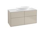 Villeroy und Boch Finion Waschtischunterschrank GA3100HH 120x60,3cm, Emotion, Abdeckplatte white matt, Sand Matt Lacquer