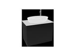Villeroy und Boch Finion Waschtischunterschrank F87100PH 80x60,3cm, Abdeckplatte white matt, Glossy Black Lacquer