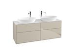 Villeroy und Boch Finion Waschtischunterschrank F96100HH 160x60,3cm, Abdeckplatte white matt, Sand Matt Lacquer
