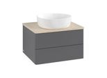Villeroy & Boch Antao Waschtischunterschrank 600x360x500mm L18113GK mit Beleuchtung mit Struktur FK/AP: GK/3