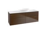 Villeroy und Boch Finion Waschtischunterschrank FA9100GN 160x60,3cm, Abdeckplatte white matt, Walnut veneer