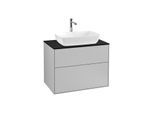 Villeroy und Boch Finion Waschtischunterschrank F75200GJ 80x60,3cm, Abdeckplatte black matt, Light grey matt
