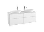 Villeroy und Boch Finion Waschtischunterschrank G96100GF 160x60,3cm, Emotion, Abdeckplatte white matt, Glossy white lacquer