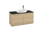 Villeroy und Boch Finion Waschtischunterschrank G91200PC 120x60,3cm, Emotion, Abdeckplatte black matt, Oak Veneer