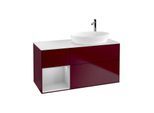 Villeroy und Boch Finion Waschtischunterschrank G921GJHB 120cm, Abdeckplatte white matt, Emotion, Regale Light grey matt lacquer, Peony Matt