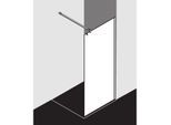 Kermi Xb Glasanlage XBWIA08020VFK 78-80x200cm, silber hochglanz ESG Stripe Clean