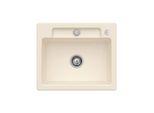 Villeroy und Boch Siluet Flächenbündige Spüle 33462FFU mit Ablaufgarnitur und Exzenterbetätigung, Ivory