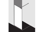 Kermi Xb Glasanlage XBWIA10020VPK 98-100x200cm, silber hochglanz, ESG klar Clean