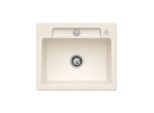 Villeroy und Boch Siluet Flächenbündige Spüle 33462FKR mit Ablaufgarnitur und Exzenterbetätigung, Crema