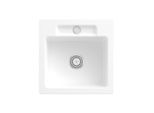 Villeroy und Boch Siluet Spüle 334501RW mit Ablaufgarnitur und Handbetätigung, Stone White
