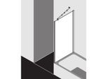 Kermi Filia XP Seitenwand verkürzt auf Badewanne FXUVD10016VAK 100x160cm, silber hochglanz, ESG klar