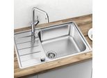 Blanco Lemis xl 6 s-if Spüle 525110 78 x 50 cm, Edelstahl Bürstfinish, reversibel, Ablauffernbedienung mit Drehbetätigung