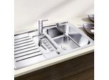 Blanco CLASSIC Pro 5 S-IF Spüle 523663 91,5x51cm, Edelstahl Seidenglanz, reversibel, mit Ablauffernbedienung/Schale