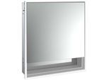 Emco Loft Unterputz-Lichtspiegelschrank 979805201 600x733mm, mit Unterfach, LED, Anschlag links, aluminium/Spiegel