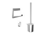 Emco Flow WC-Set 279800101 chrom, Papierhalter, Bürstengarnitur und Haken