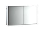 Emco Loft Unterputz-Lichtspiegelschrank 979805121 1300x733mm, LED, 2-türig, aluminium/Spiegel