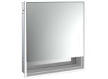 Emco Loft Unterputz-Lichtspiegelschrank 979805203 600x733mm, mit Unterfach, LED, Anschlag rechts, aluminium/Spiegel