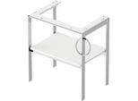 Duravit White Tulip Waschtisch-Konsole WT4543R3636 68,4 x 45 cm, Weiß Seidenmatt, bodenstehend, Metall, 1 Handtuchhalter rechts