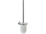 Emco WC-Bürstengarnitur Rondo 2, chrom 451500101 Kristallglas satiniert, Stiel chrom, Wandmontage