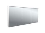 Emco flat 2 Design Aufputz-Lichtspiegelschrank 979706407 1600x711mm, LED, mit Lichtsegel, 3-türig, Aluminium
