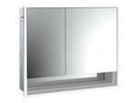 Emco Loft Unterputz-Lichtspiegelschrank 979805209 800x733mm, Unterfach, LED, 2-türig, breite Tür rechts, aluminium/Spiegel