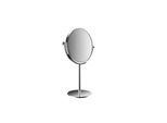 Emco Pure Rasier-/Kosmetikspiegel 109400116 Ø 177 mm, 3-fach, rund, Standspiegel, chrom