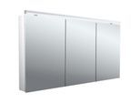 Emco flat 2 Classic Aufputz-Lichtspiegelschrank 979706506 1400x729mm, LED-Aufsatzleuchte, 3-türig, Aluminium