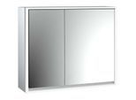 Emco Loft Aufputz-Lichtspiegelschrank 979805108 800x733mm, LED, 2-türig, breite Tür rechts, aluminium/Spiegel
