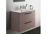 Ideal Standard i.life A Möbelwaschtisch-Paket K8744NH 84x46x64,5cm, 1 Hahnloch, Griff schwarz matt, greige matt
