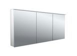 Emco pure 2 Design Aufputz-Lichtspiegelschrank 979705407 1600x711mm, LED, mit Lichtsegel, 3-türig, Aluminium