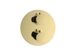 Herzbach Living round Fertigmontageset 30.503055.1.03 Unterputz-Thermostat, 3 Verbraucher, PVD-gold