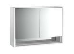 Emco Loft Aufputz-Lichtspiegelschrank 979805212 1000x733mm, mit Unterfach, LED, 2-türig, aluminium/Spiegel