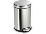 simplehuman Treteimer CW1851CB polierter fingerabdrucksicherer Edelstahl, rund, 4,5 l