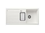 Blanco Spüle 513046 100x50cm, PuraDur weiß, reversibel, mit Ablauffernbedienung/Zubehör
