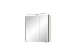 Pelipal Serie 7045 Spiegelschrank SEEA02473L126AU LED-Plus-Aufsatzleuchte, zweitürig, chrom, 70 cm