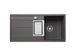Blanco Spüle 519118 99x49cm, PuraDur felsgrau, reversibel, mit Ablauffernbedienung/Zubehör