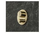 Herzbach Living PUSH round Fertigmontageset 30.803050.1.03 Unterputz-Thermostat für 2 Verbraucher, PVD gold