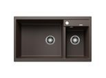 Blanco METRA 9 Spüle 515050 86x50cm, PuraDur cafe, links, ohne Ablauffernbedienung