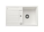 Blanco Spüle 519083 77 x 49 cm, PuraDur weiß, reversibel, Ablauffernbedienung mit Drehbetätigung