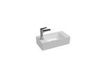 Isvea SistemaZ Handwaschbecken 10SF50050 Hahnloch, Überlauf, 50x25cm, weiß